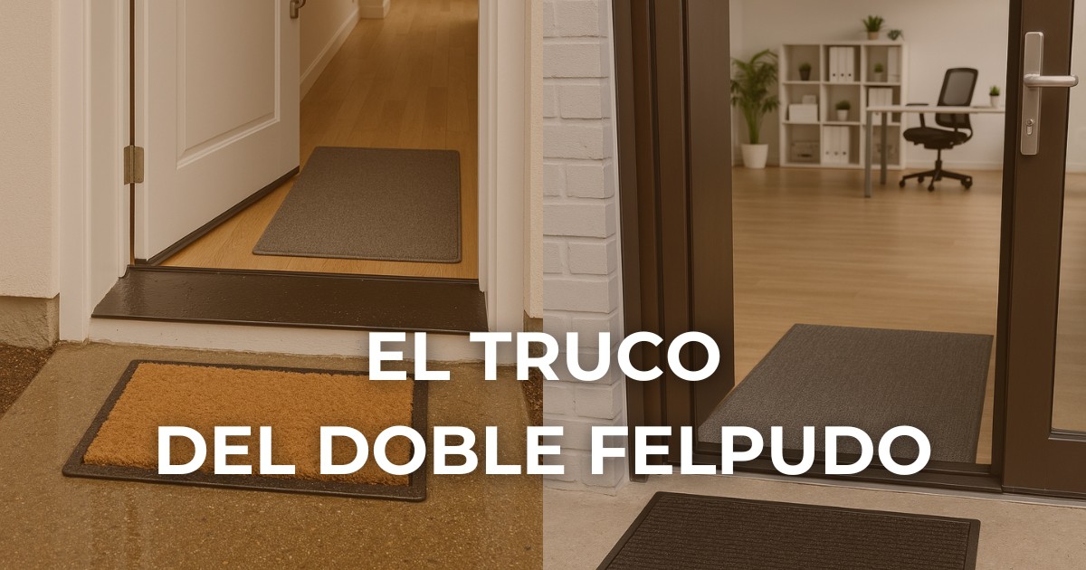 El secreto de la doble barrera: cómo usar dos felpudos para una limpieza total