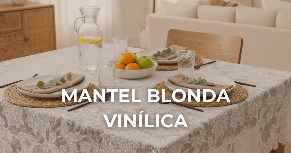 Manteles de blonda vinílica: el truco para una mesa elegante que no necesita plancha