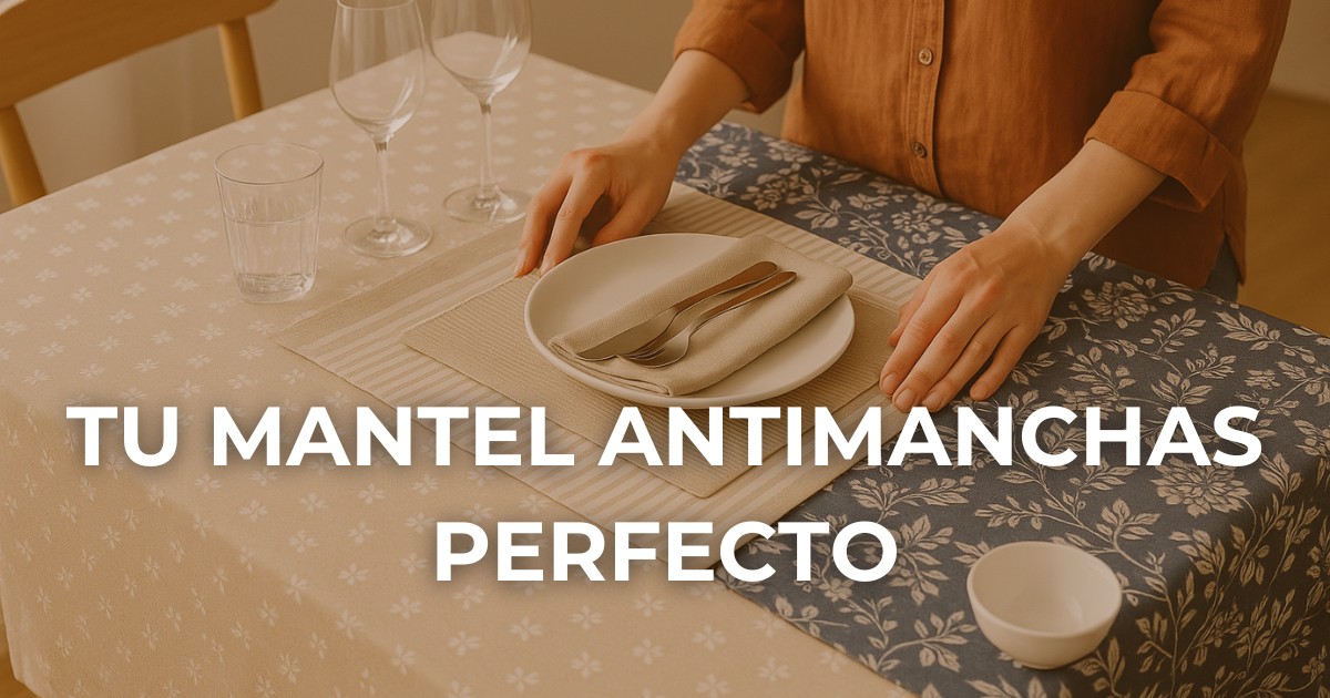 La guía para elegir el mantel antimanchas perfecto (y disfrutar de tu mesa sin miedo)